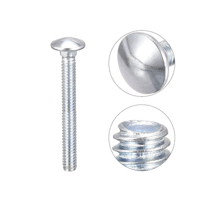Harfington Carriage Bolt, Round Head Square Neck Q235 Carbon Steel Screws