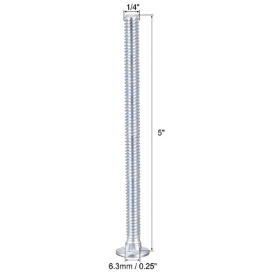 Harfington Carriage Bolt, Round Head Square Neck Q235 Carbon Steel Screws