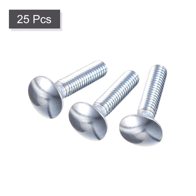 Harfington Carriage Bolt, Round Head Square Neck Q235 Carbon Steel Screws