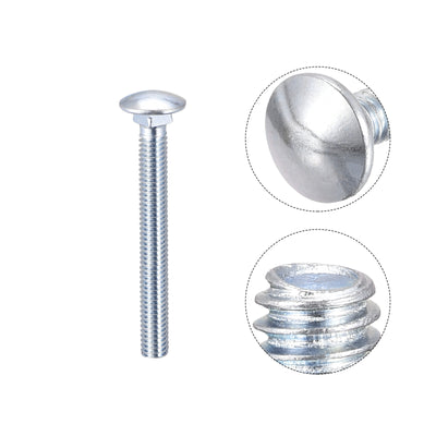 Harfington Carriage Bolt, Round Head Square Neck Q235 Carbon Steel Screws