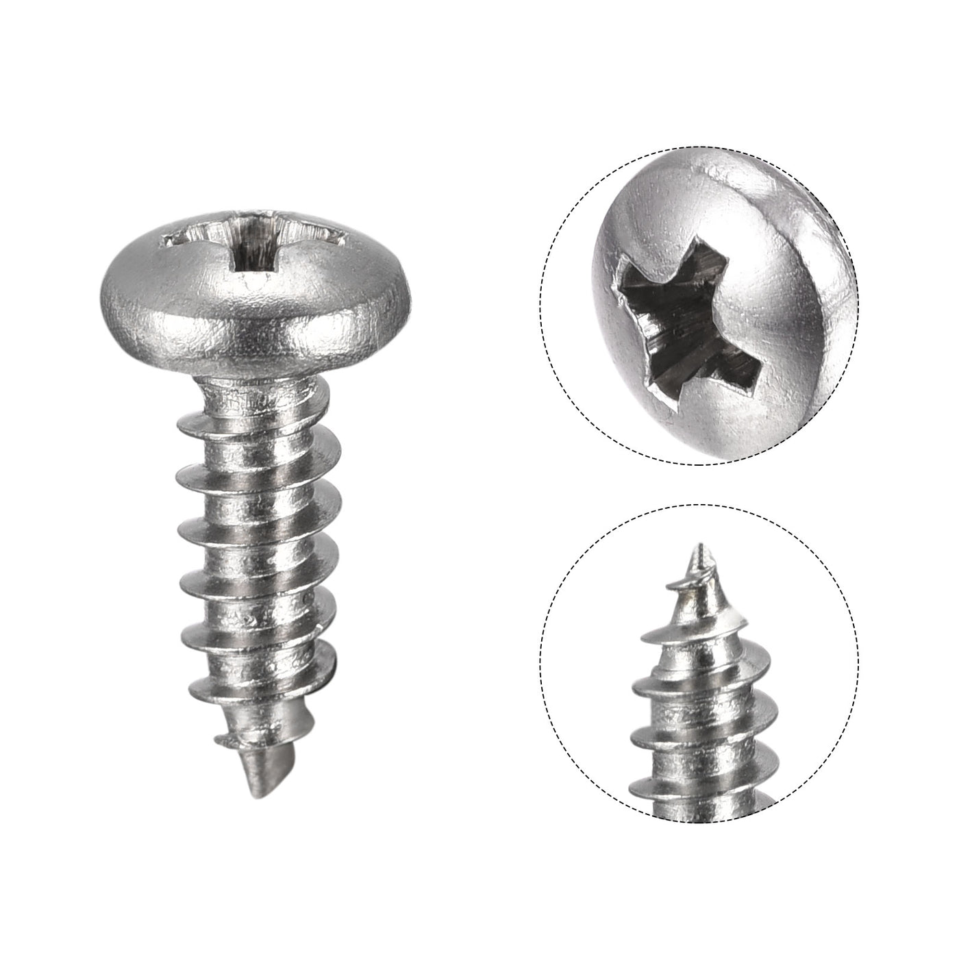Harfington Screws Phillips Self Tapping Screw 304 Stainless Steel