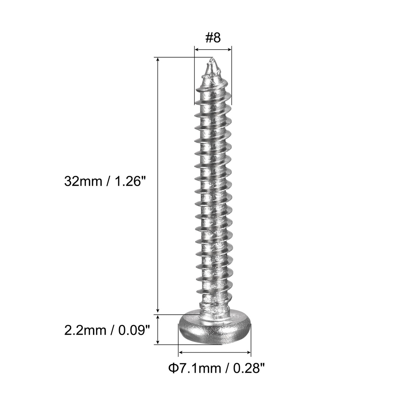 Harfington Screw, Phillips Self Tapping Screw 304 Stainless Steel