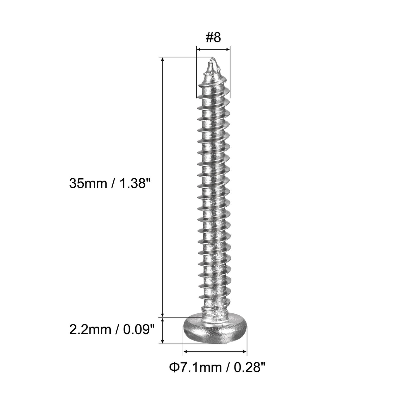 Harfington Screw, Phillips Self Tapping Screw 304 Stainless Steel