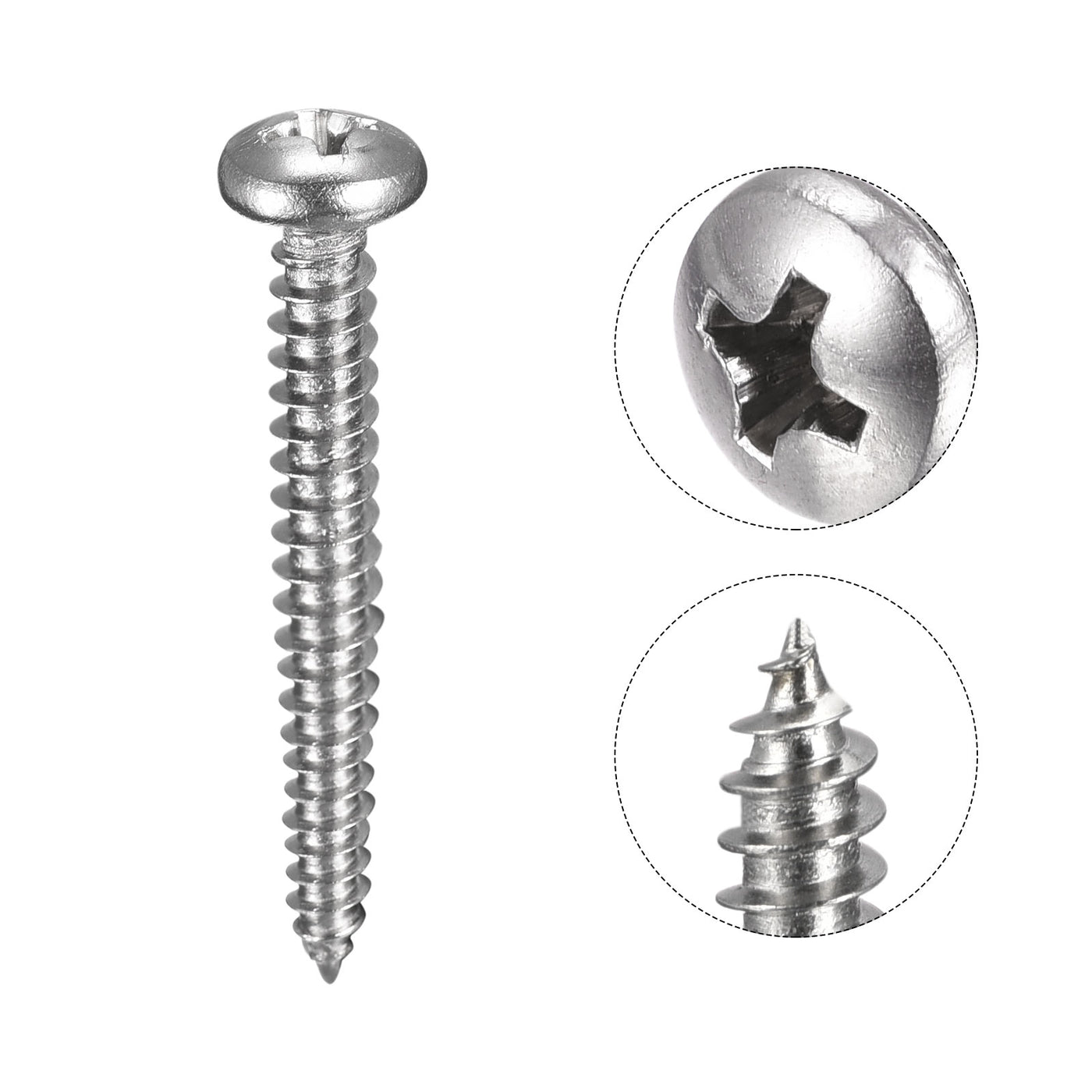 Harfington Screw, Phillips Self Tapping Screw 304 Stainless Steel