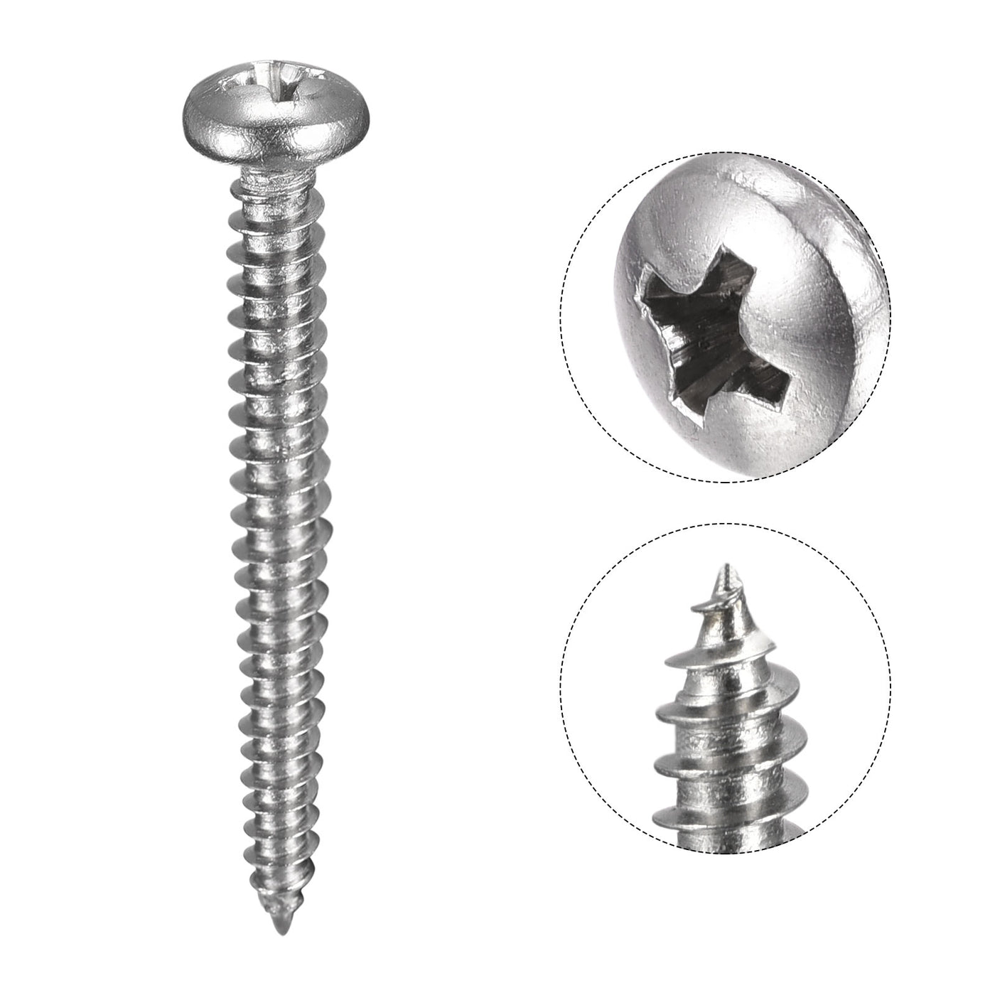 Harfington Screws Phillips Self Tapping Screw 304 Stainless Steel