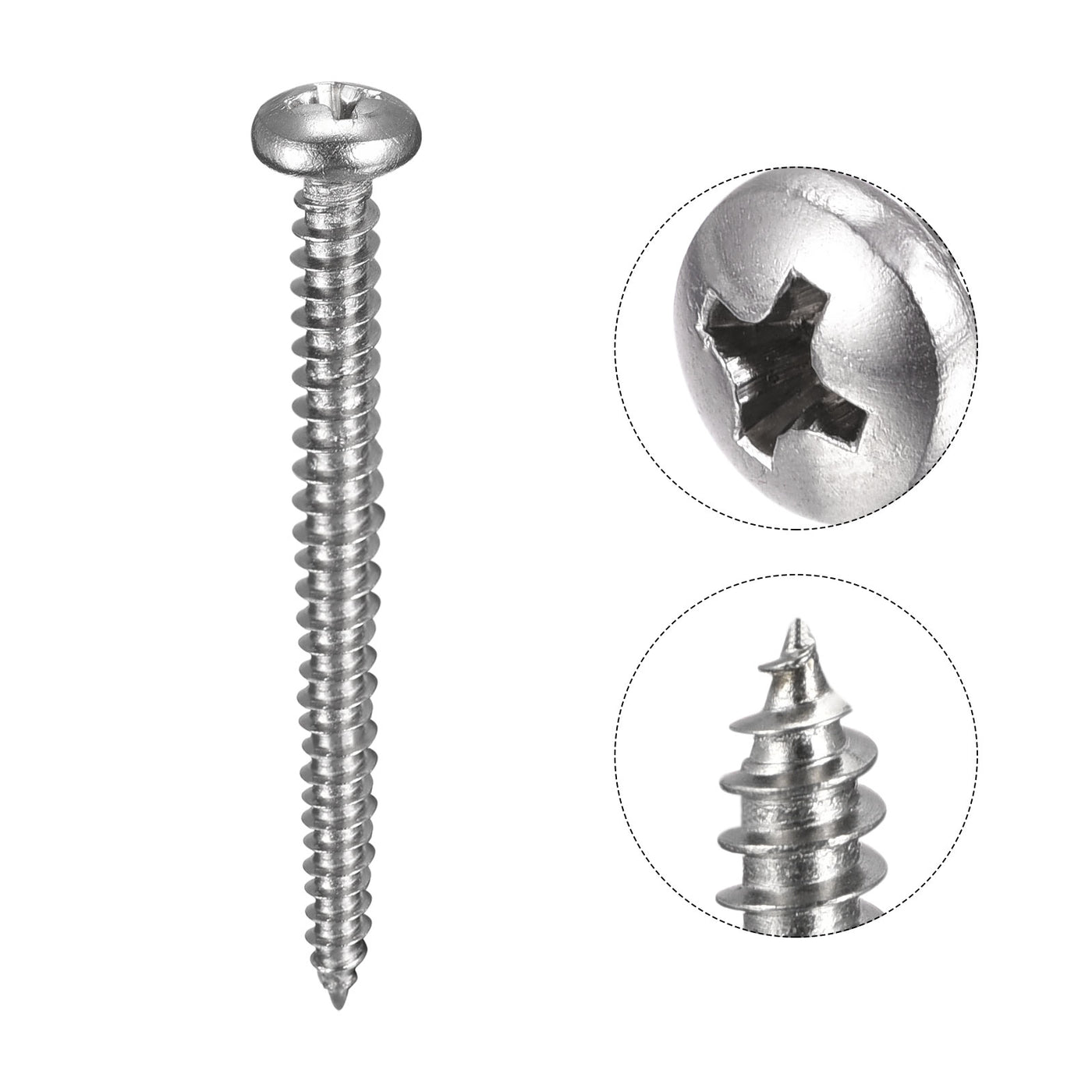 Harfington Screws Phillips Self Tapping Screw 304 Stainless Steel