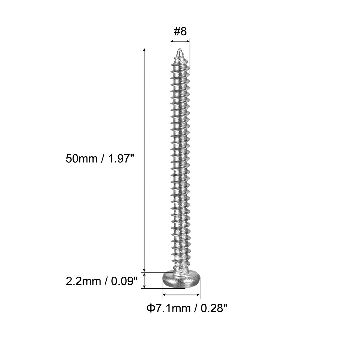 Harfington Screw, Phillips Self Tapping Screw 304 Stainless Steel