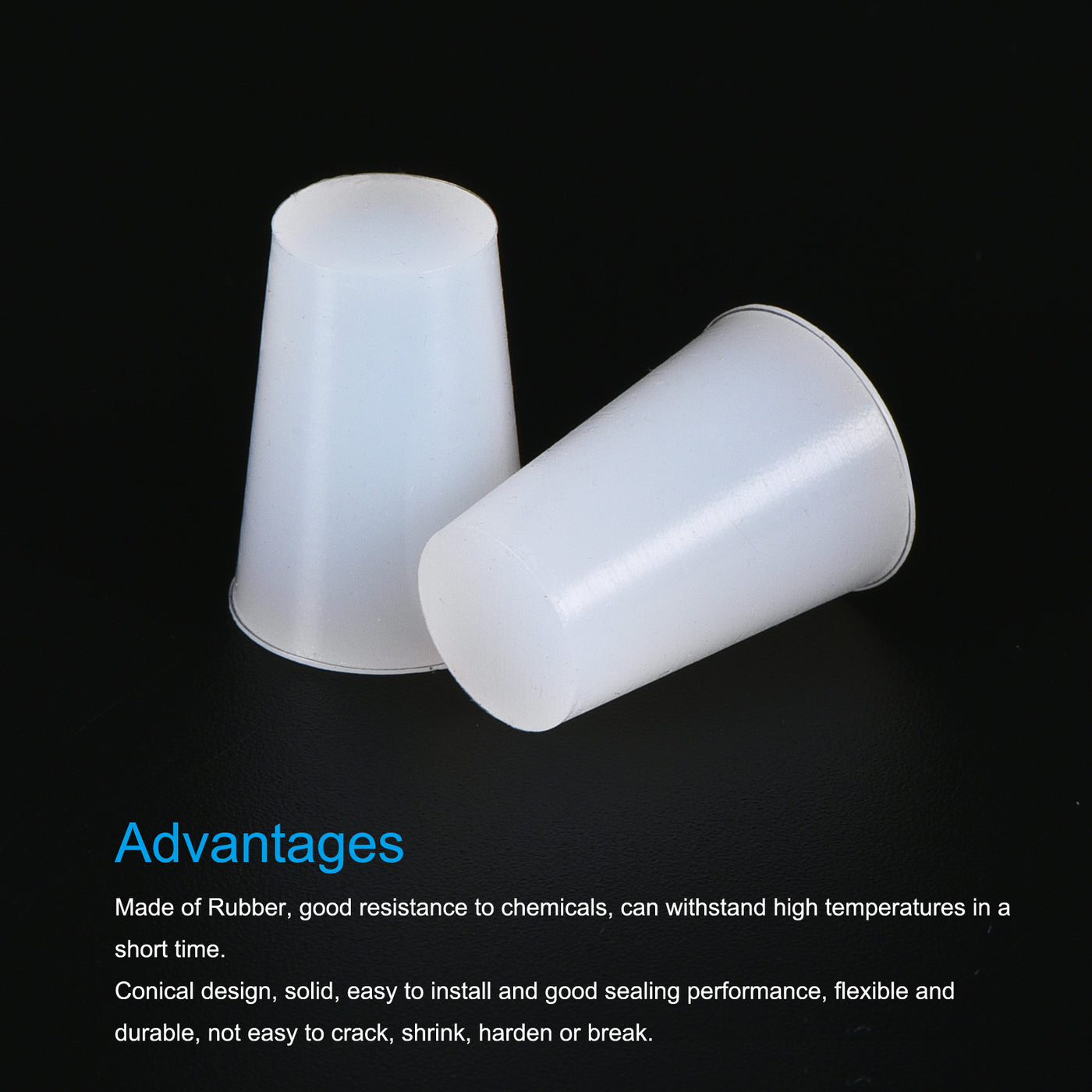 Harfington Silicone Rubber Tapered Plug, Solid for Powder Coating, Painting, Laboratory Use