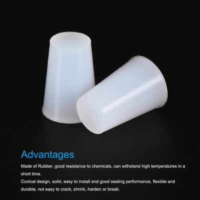 Harfington Silicone Rubber Tapered Plug, Solid for Powder Coating, Painting, Laboratory Use