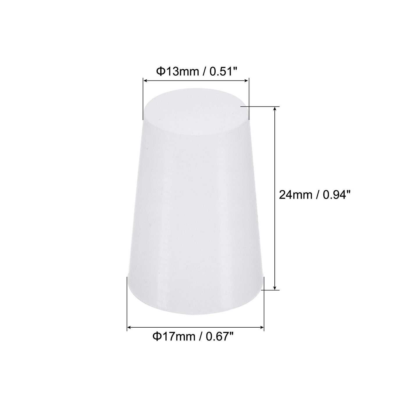 Harfington Silicone Rubber Tapered Plug, Solid for Powder Coating, Painting, Laboratory Use