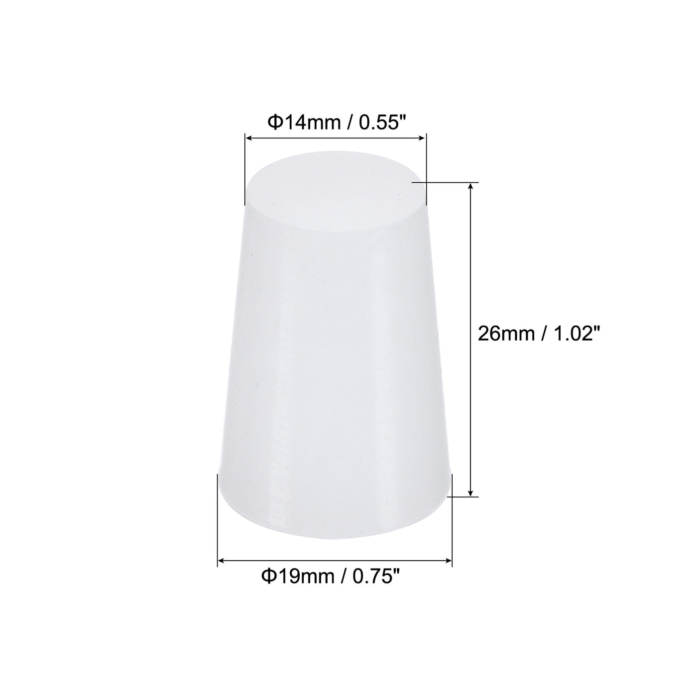 Harfington Silicone Rubber Tapered Plug, Solid for Powder Coating, Painting, Laboratory Use