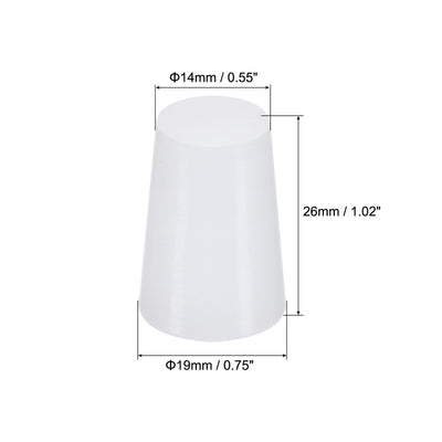Harfington Silicone Rubber Tapered Plug, Solid for Powder Coating, Painting, Laboratory Use