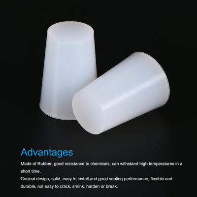 Harfington Silicone Rubber Tapered Plug, Solid, for Powder Coating, Painting, Laboratory