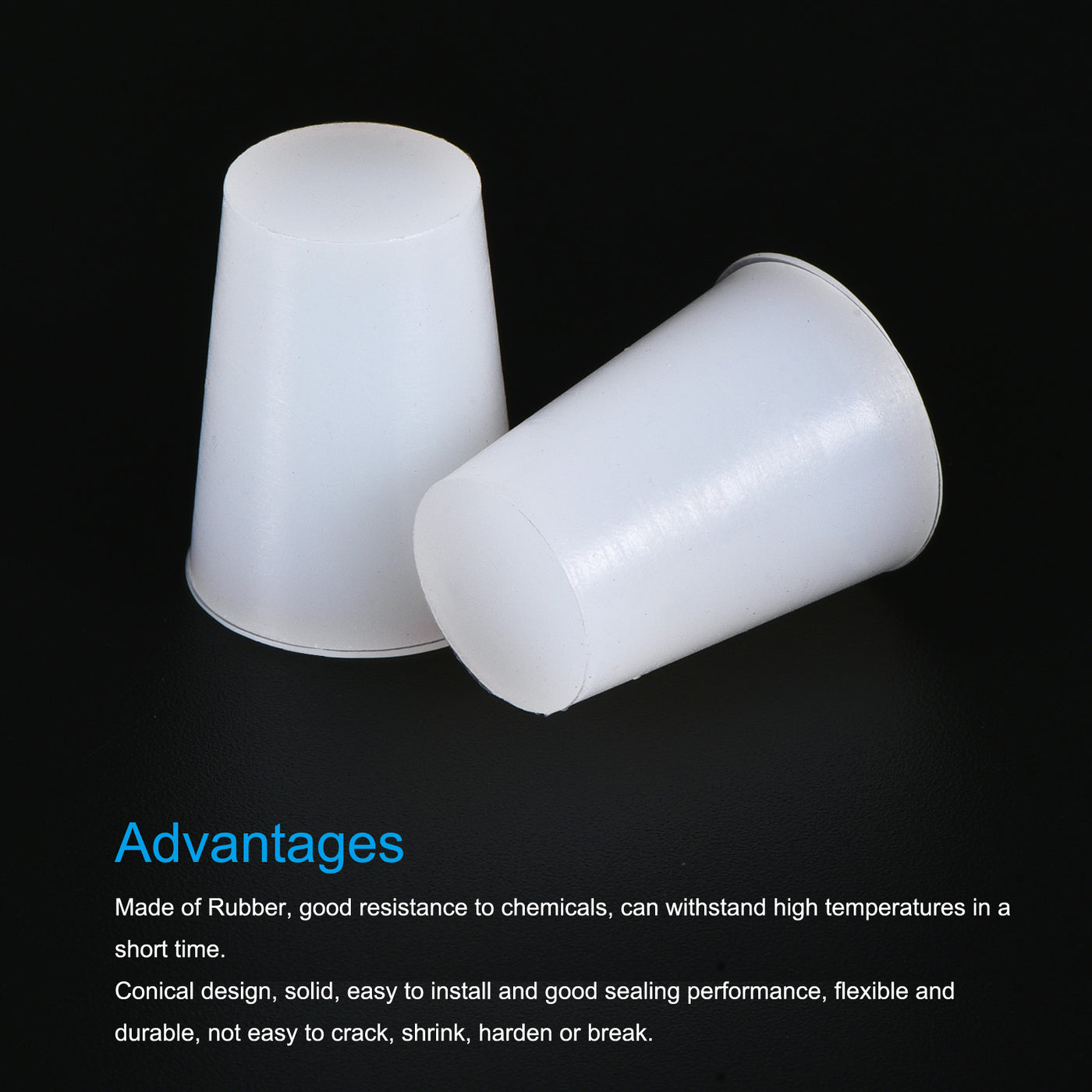 Harfington Silicone Rubber Tapered Plug, Solid, for Powder Coating, Painting, Laboratory
