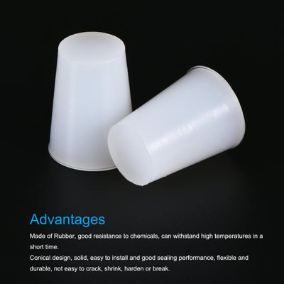 Harfington Silicone Rubber Tapered Plug, Solid, for Powder Coating, Painting, Laboratory