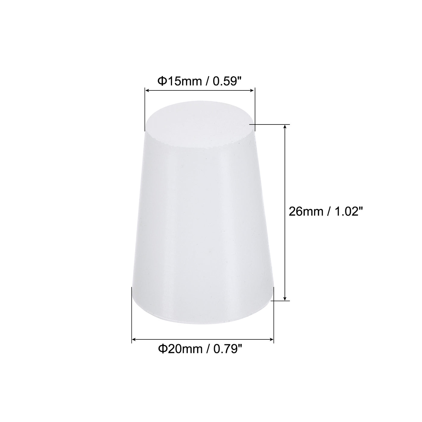 Harfington Silicone Rubber Tapered Plug, Solid for Powder Coating, Painting, Laboratory Use