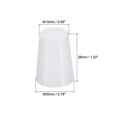 Harfington Silicone Rubber Tapered Plug, Solid for Powder Coating, Painting, Laboratory Use