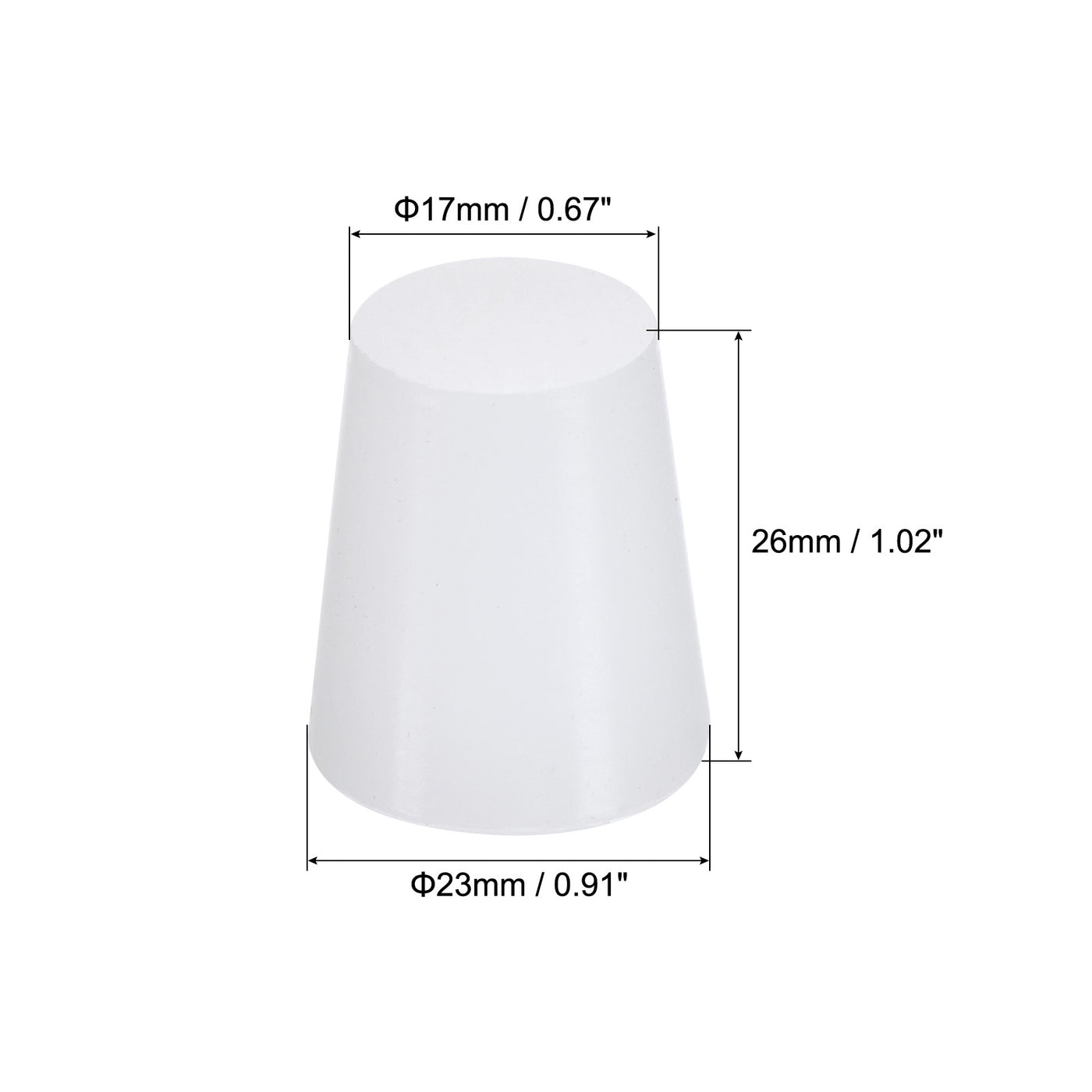 Harfington Silicone Rubber Tapered Plug, Solid for Powder Coating, Painting, Laboratory Use