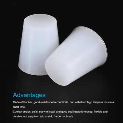 Harfington Silicone Rubber Tapered Plug, Solid for Powder Coating, Painting, Laboratory Use