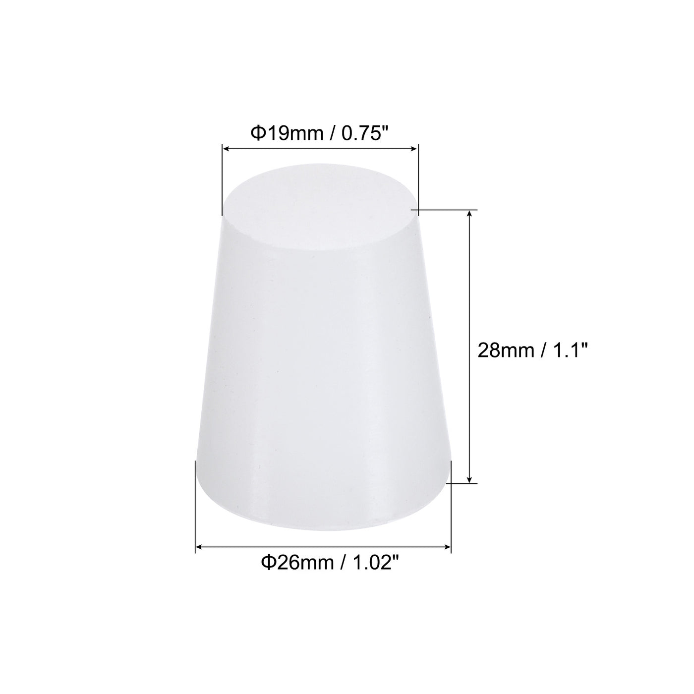 Harfington Silicone Rubber Tapered Plug, Solid, for Powder Coating, Painting, Laboratory