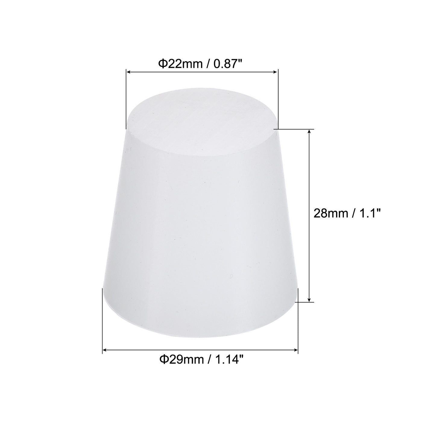 Harfington Silicone Rubber Tapered Plug, Solid, for Powder Coating, Painting, Laboratory