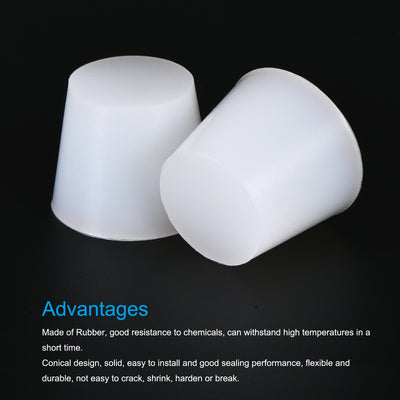 Harfington Silicone Rubber Tapered Plug, Solid, for Powder Coating, Painting, Laboratory