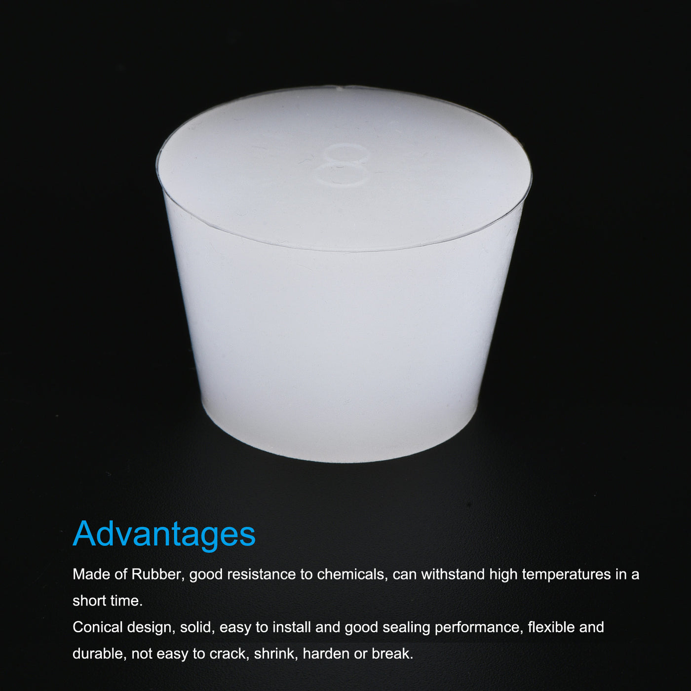 Harfington Silicone Rubber Tapered Plug Solid for Powder Coating, Painting, Laboratory Use