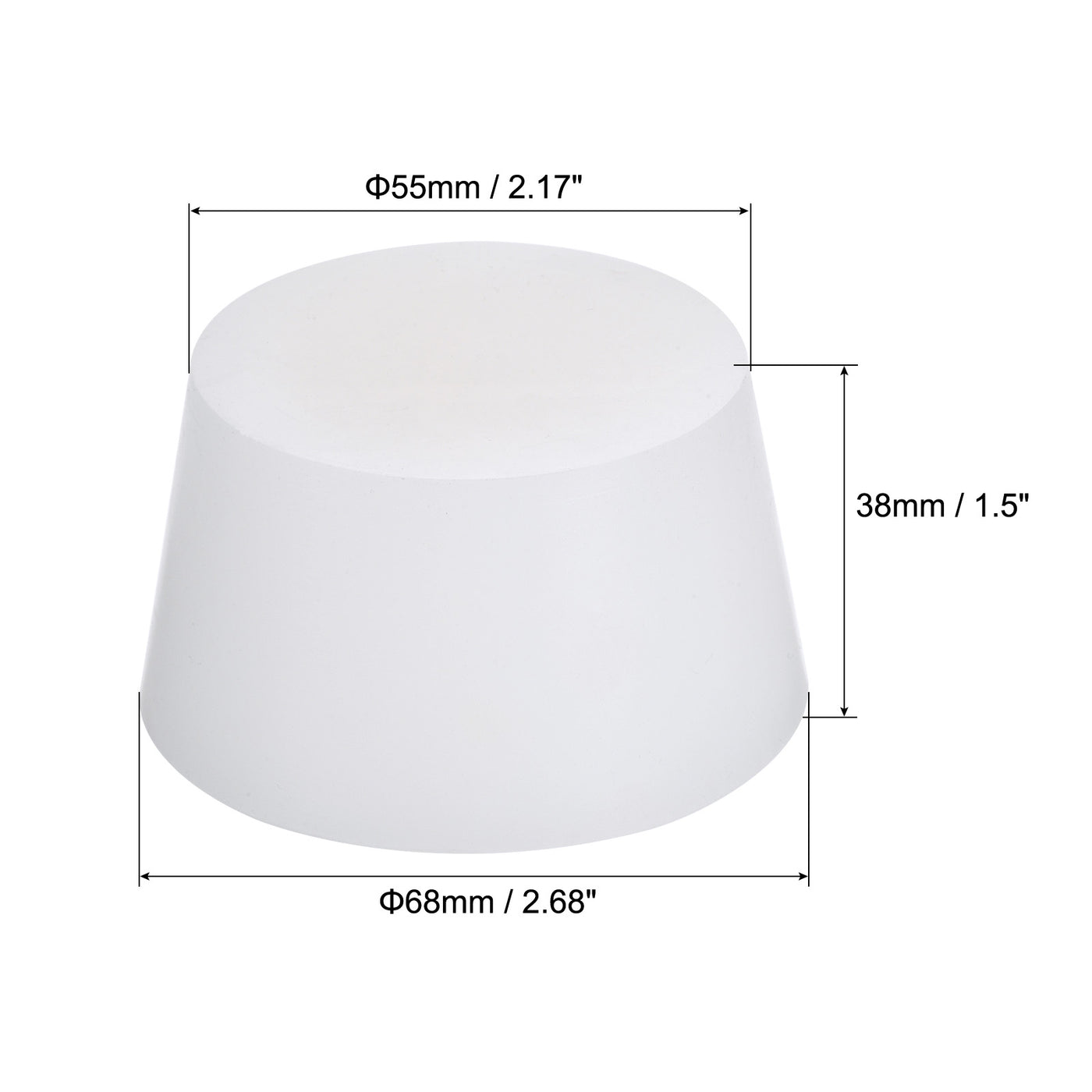 Harfington Silicone Rubber Tapered Plug, Solid, for Powder Coating, Painting, Laboratory