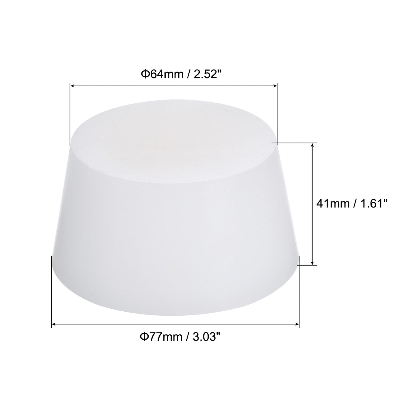 Harfington Silicone Rubber Tapered Plug Solid for Powder Coating, Painting, Laboratory Use