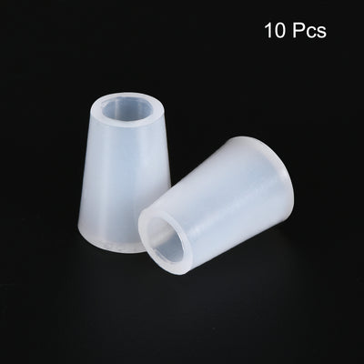 Harfington Silicone Rubber Tapered Plug, with Hole for Powder Coating, Laboratory Use
