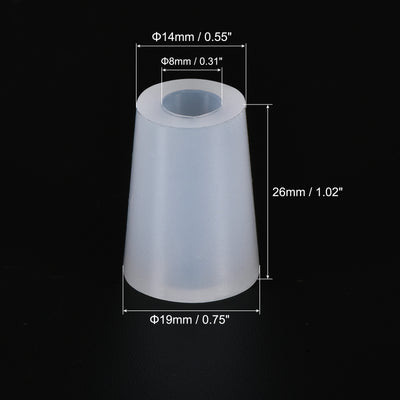 Harfington Silicone Rubber Tapered Plug, with Hole, for Painting, Laboratory Use