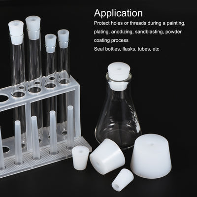 Harfington Silicone Rubber Tapered Plug, with Hole, for Painting, Laboratory Use