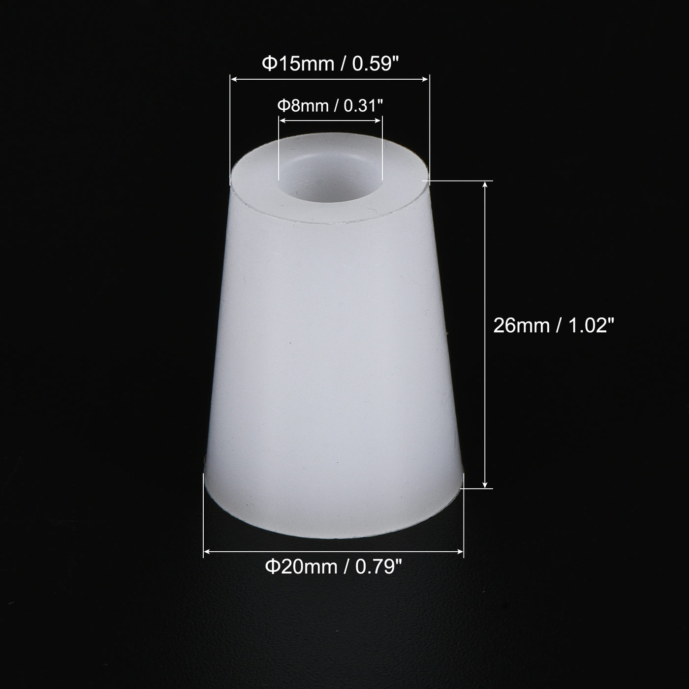 Harfington Silicone Rubber Tapered Plug with Hole for Powder Coating, Painting