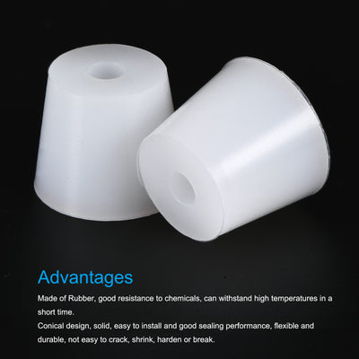 Harfington Silicone Rubber Tapered Plug, with Hole, for Painting, Laboratory Use
