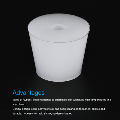 Harfington Silicone Rubber Tapered Plug with Hole for Powder Coating, Painting, Laboratory