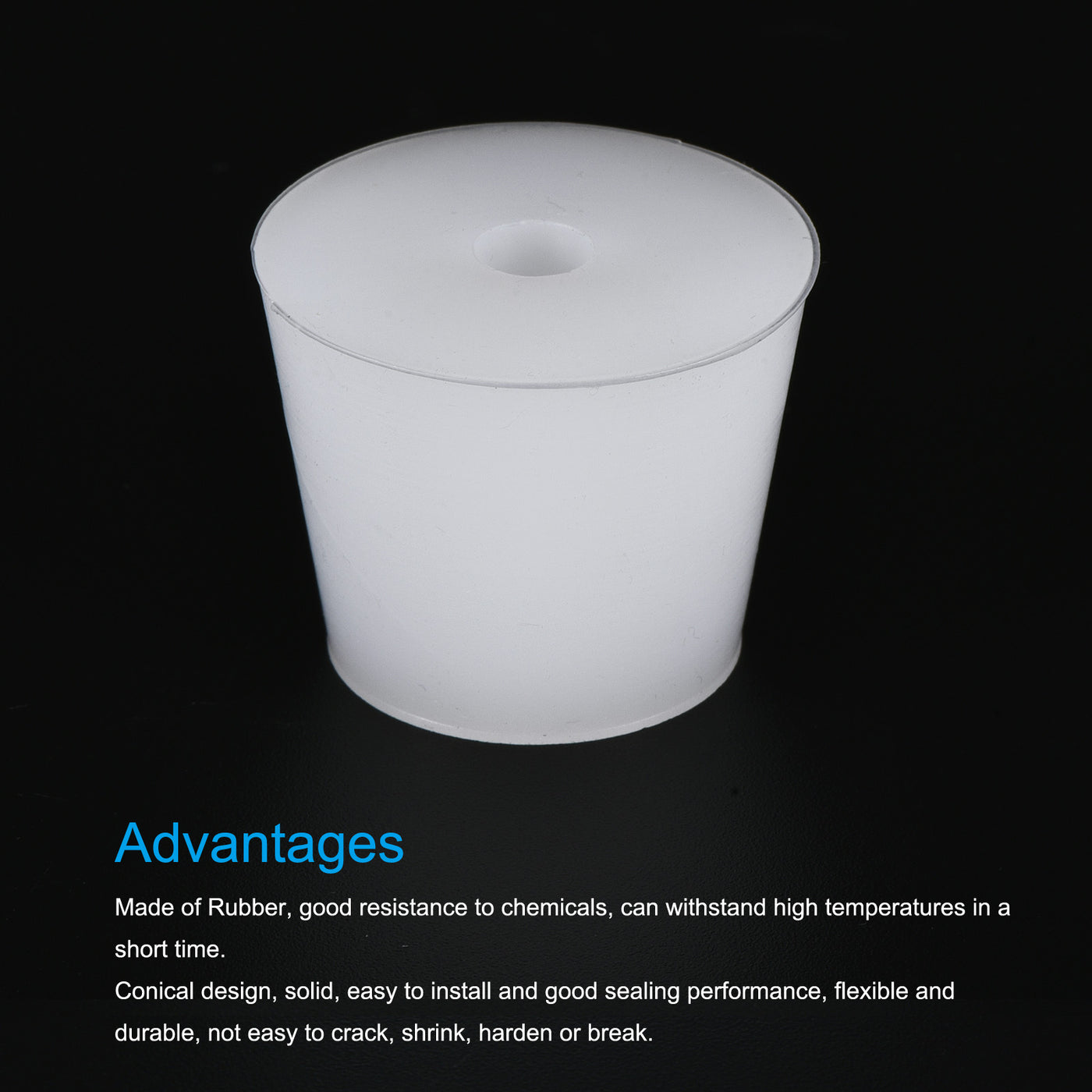 Harfington Silicone Rubber Tapered Plug, with Hole, for Painting, Laboratory Use