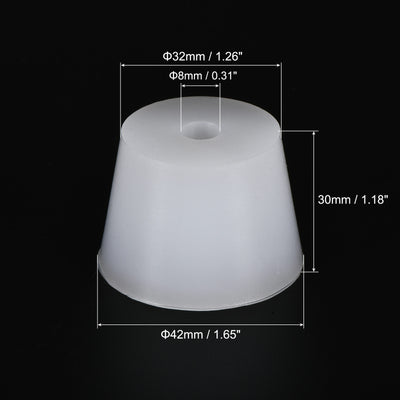 Harfington Silicone Rubber Tapered Plug, with Hole, for Painting, Laboratory Use