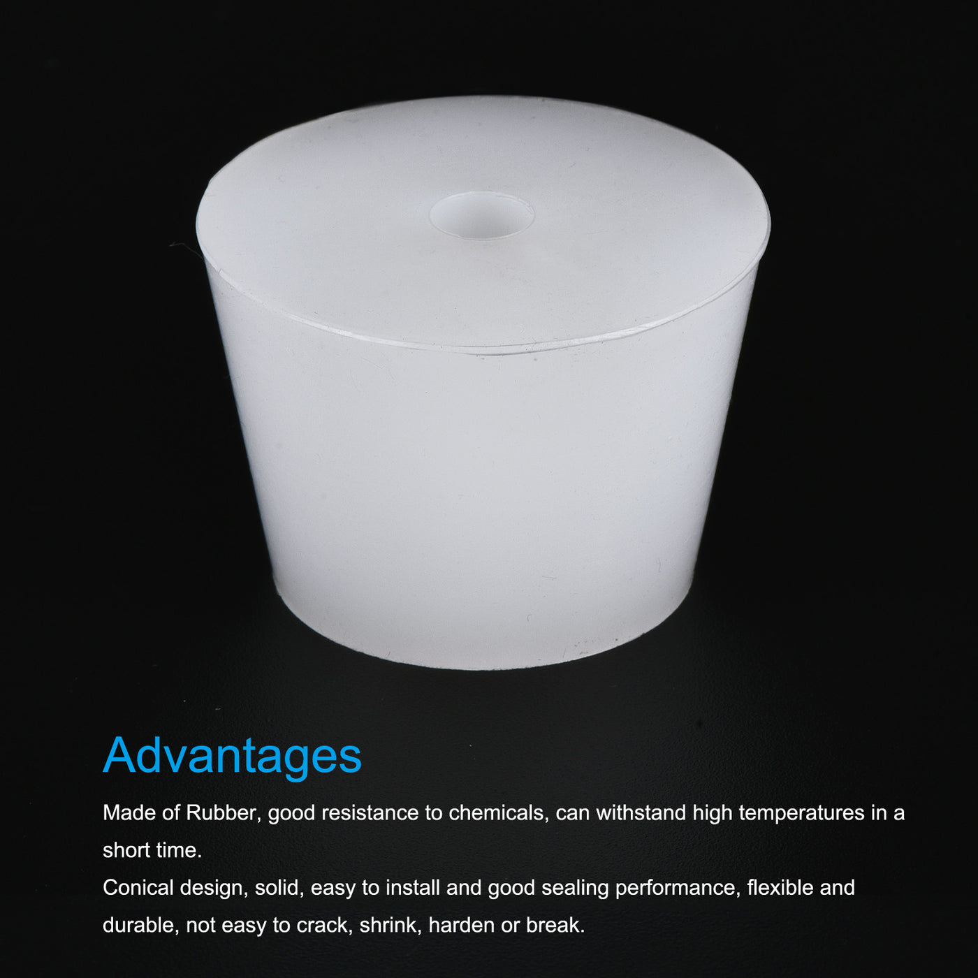 Harfington Silicone Rubber Tapered Plug, with Hole, for Painting, Laboratory Use