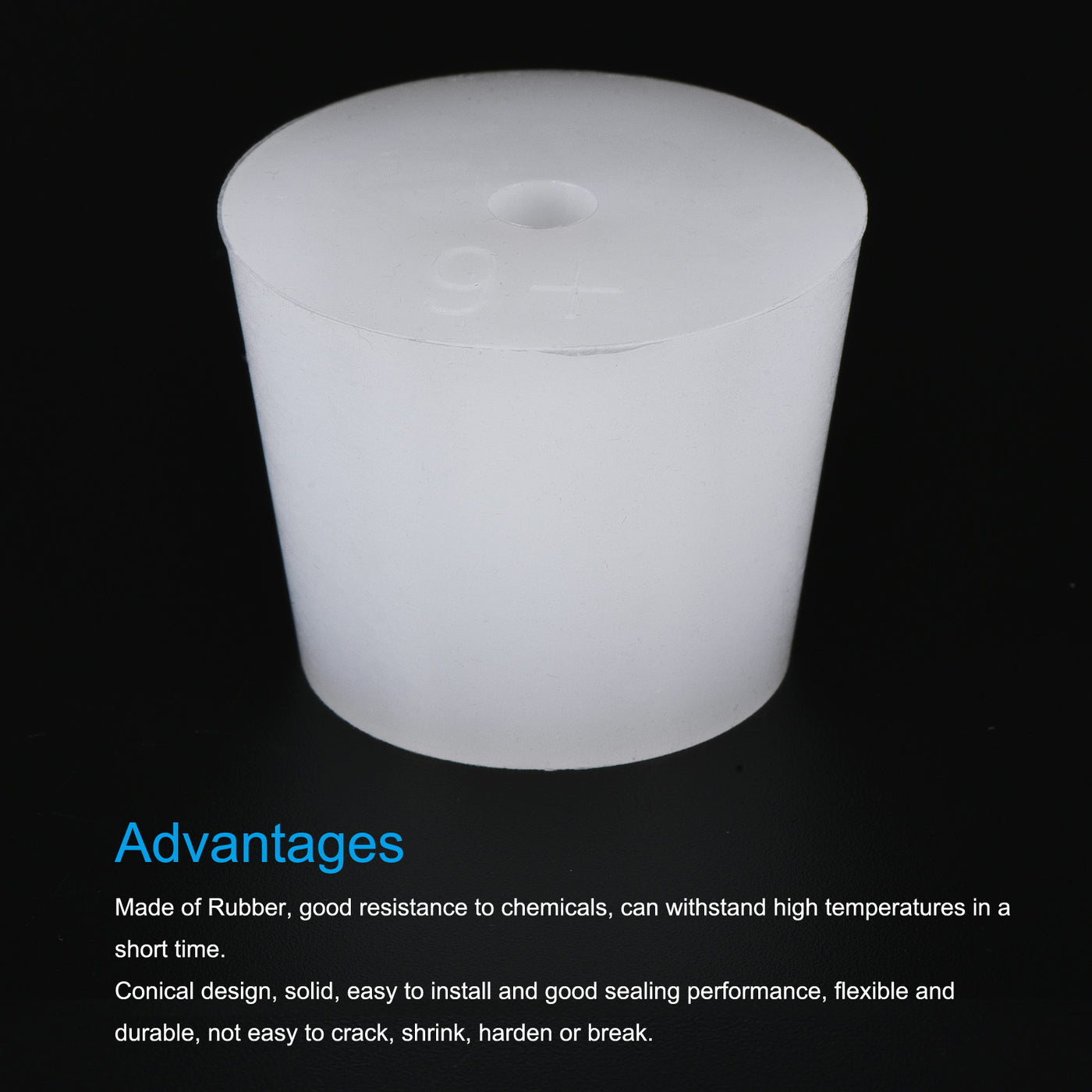 Harfington Silicone Rubber Tapered Plug with Hole for Powder Coating, Painting, Laboratory