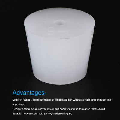 Harfington Silicone Rubber Tapered Plug with Hole for Powder Coating, Painting, Laboratory
