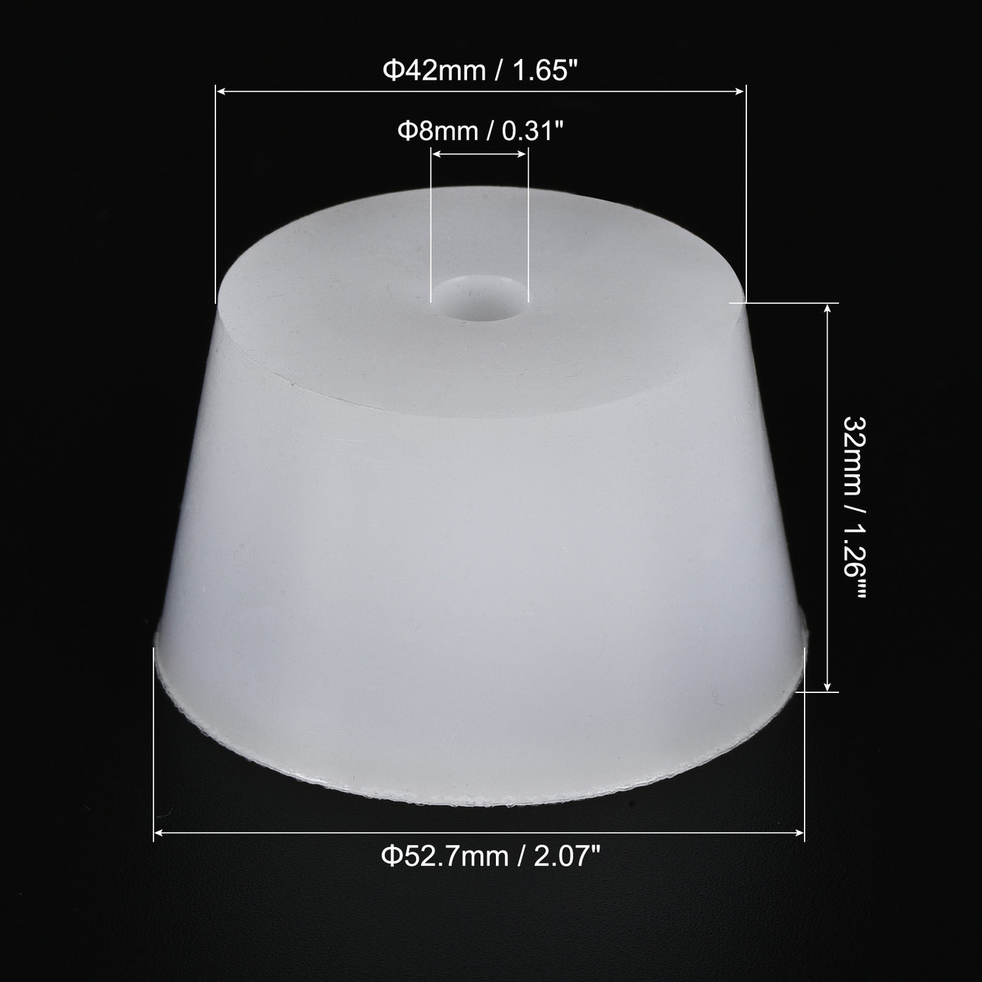 Harfington Silicone Rubber Tapered Plug with Hole for Powder Coating, Painting, Laboratory