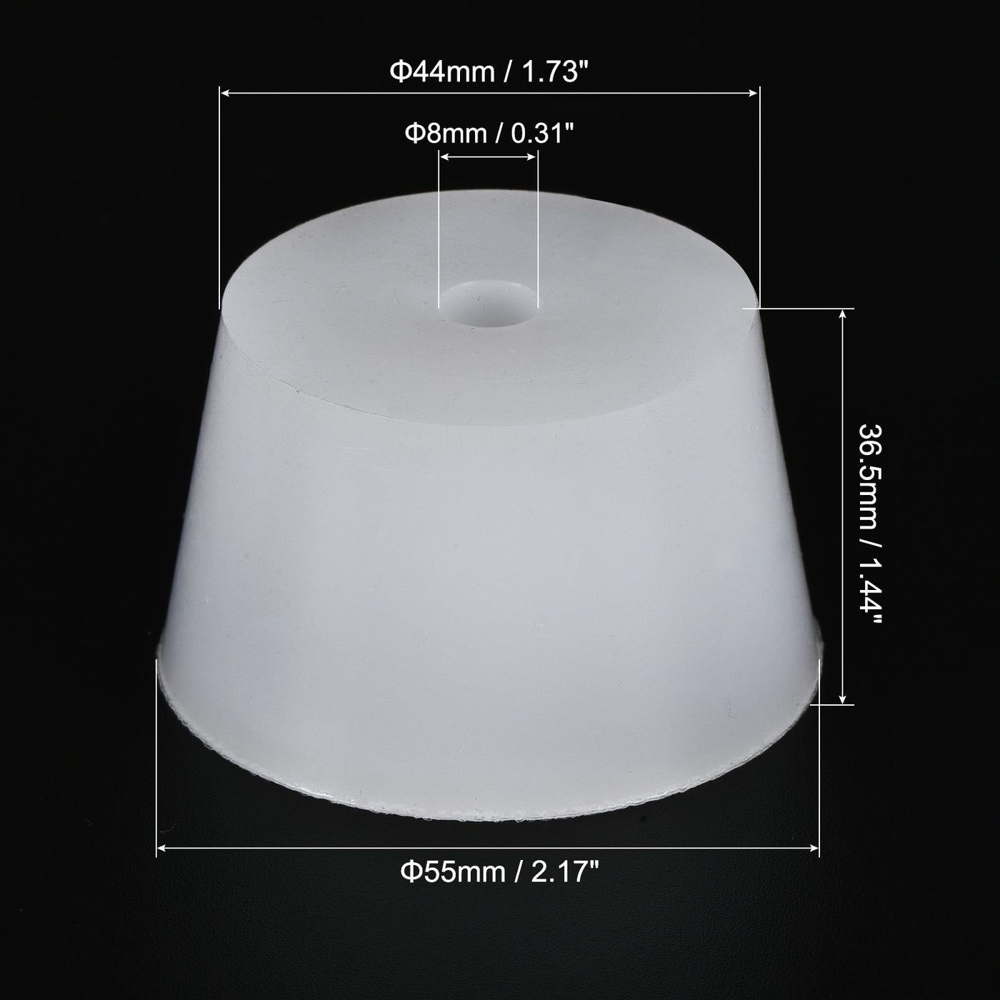 Harfington Silicone Rubber Tapered Plug with Hole for Powder Coating, Painting, Laboratory