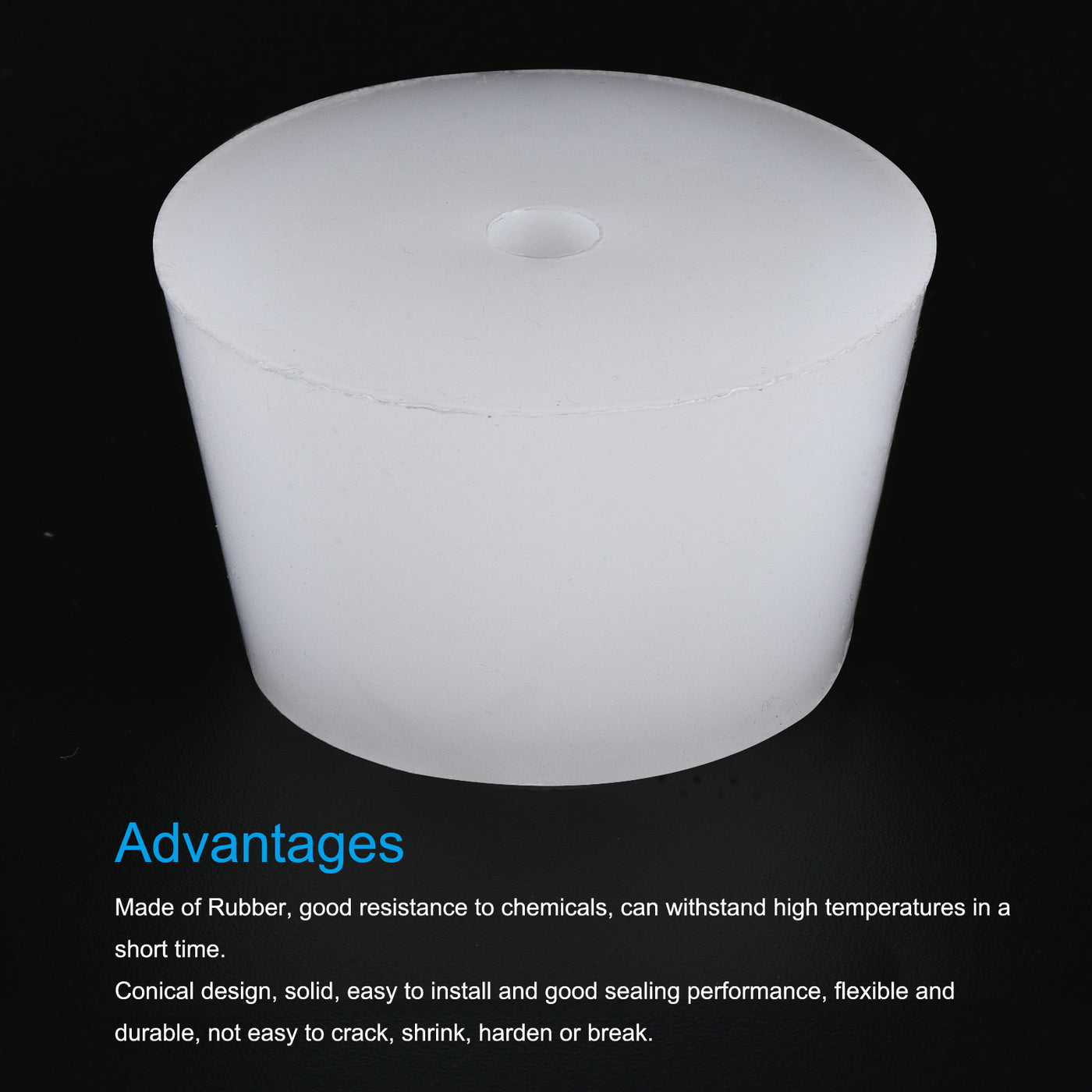 Harfington Silicone Rubber Tapered Plug with Hole for Powder Coating, Painting, Laboratory