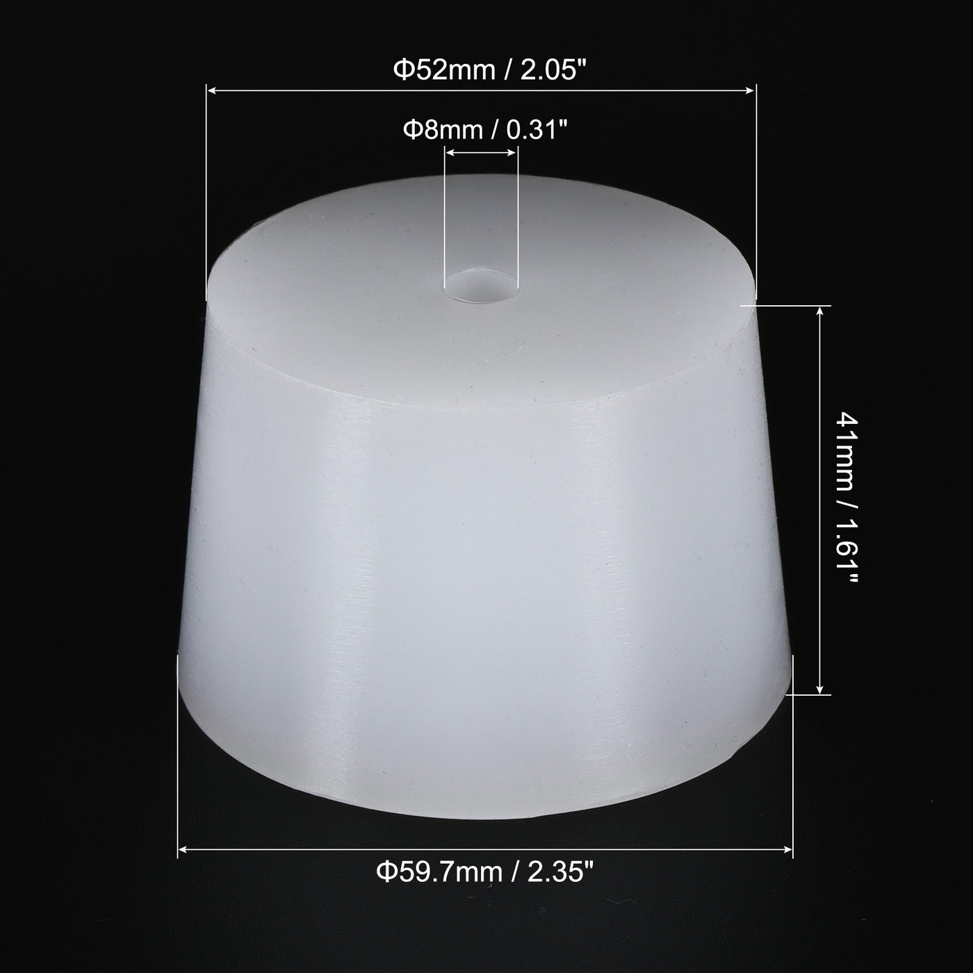 Harfington Silicone Rubber Tapered Plug with Hole for Powder Coating, Painting, Laboratory