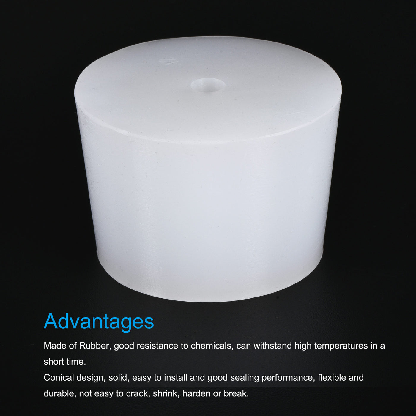 Harfington Silicone Rubber Tapered Plug with Hole for Powder Coating, Painting, Laboratory