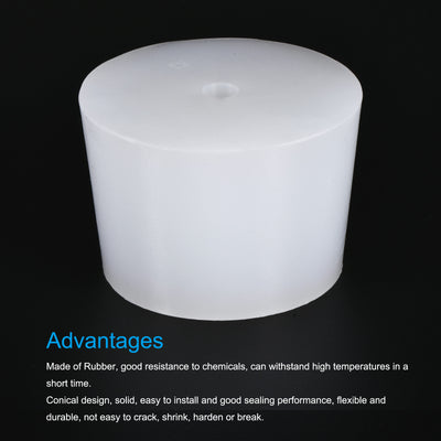 Harfington Silicone Rubber Tapered Plug with Hole for Powder Coating, Painting, Laboratory
