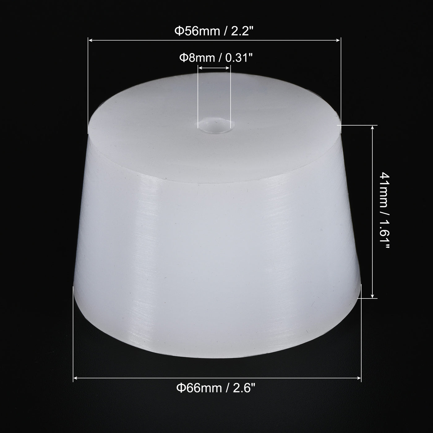 Harfington Silicone Rubber Tapered Plug with Hole for Powder Coating, Painting, Laboratory
