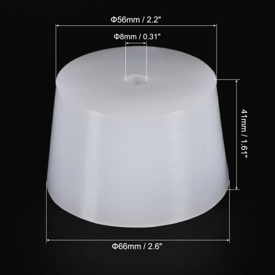 Harfington Silicone Rubber Tapered Plug with Hole for Powder Coating, Painting, Laboratory