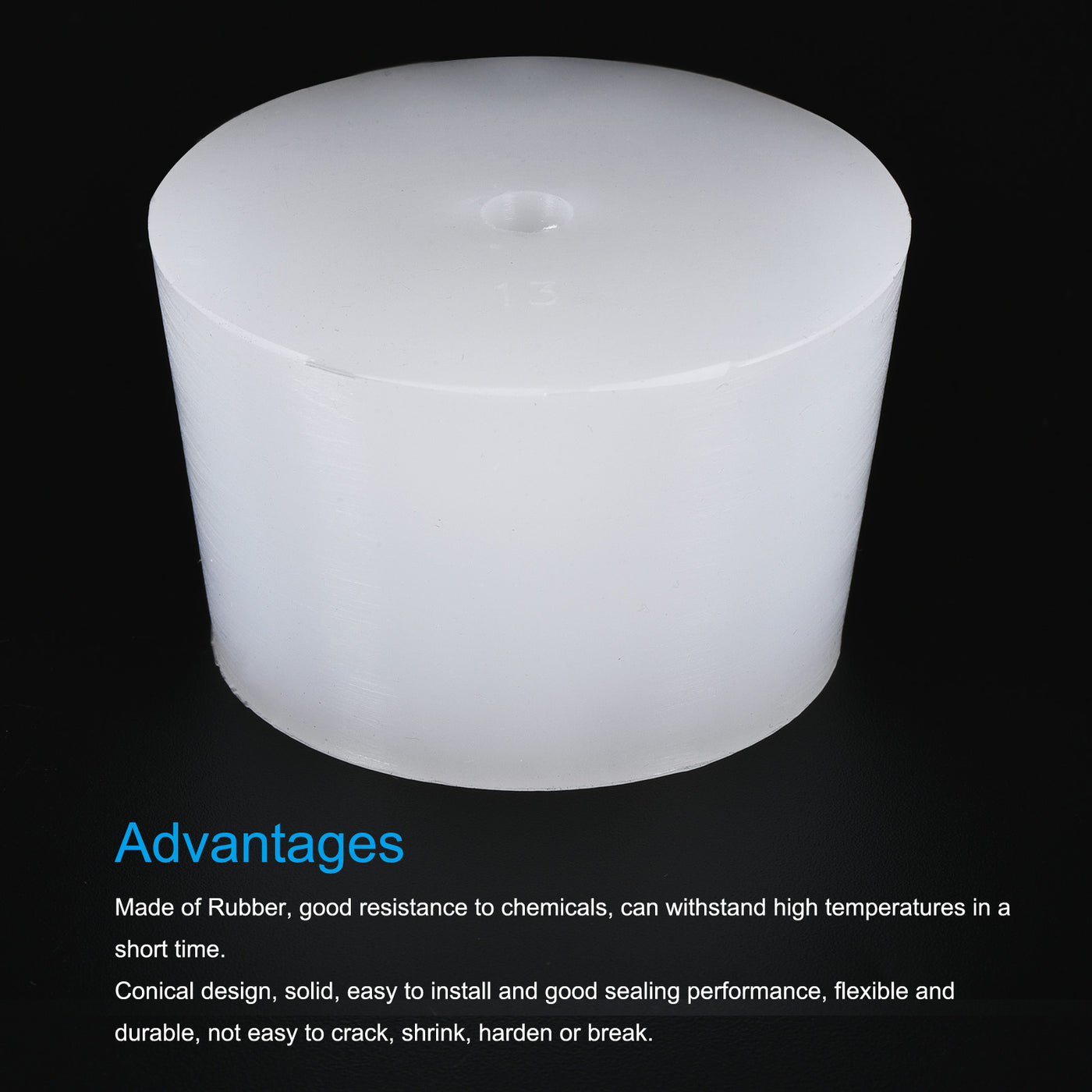 Harfington Silicone Rubber Tapered Plug with Hole for Powder Coating, Painting, Laboratory