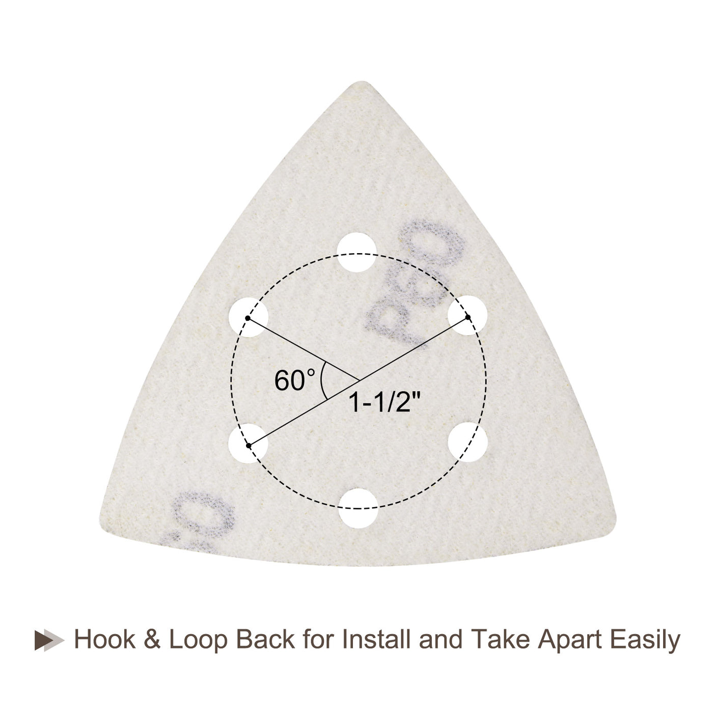 Harfington Hole Hook Loop Backed Triangle Sandpaper